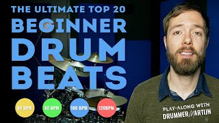 The Top 20 Beginner Drum Beats - 100 BPM part 1