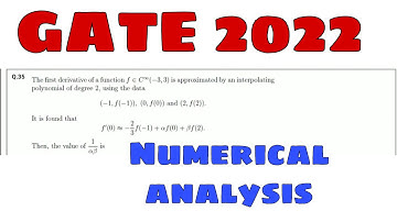 GATE 2022 MATHEMATICS (MA) SOLUTION || NUMERICAL ANALYSIS GATE 2022 MATHEMATICS SOLUTION ||