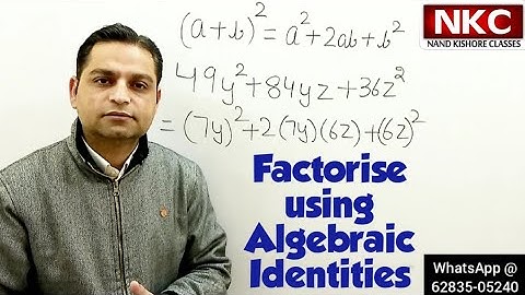 Factorise using Algebraic Identities | Factorisation Concept Clarification | How to factorise??