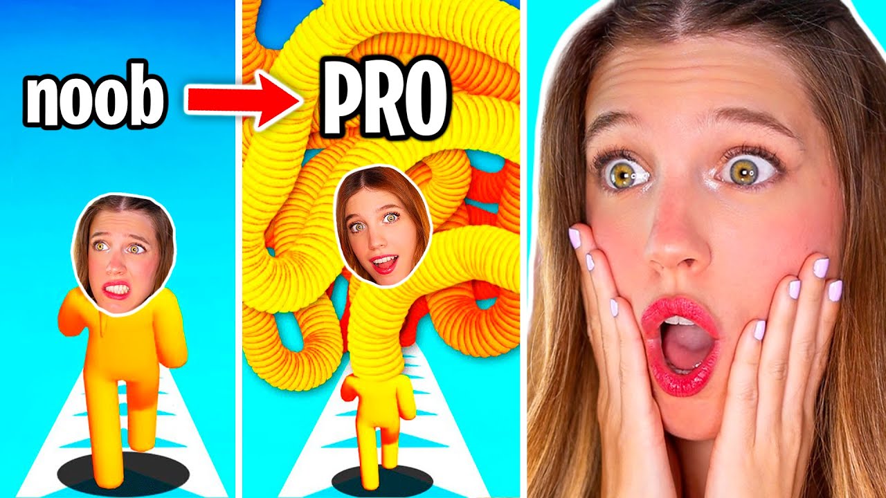 EL CUELLO MÁS LARGO DEL MUNDO en SIMULADOR DIFÍCIL 😱 NOOB vs PRO vs HACKER en Long Neck Run!!