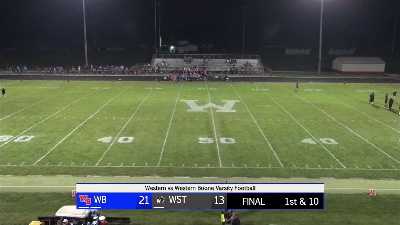 Western Boone vs Western Varsity Football YouTube