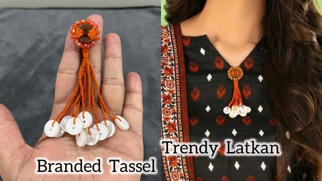 How To Make Designer Latkan / Tassel At Home || Trending Kurti Latkan Design ||  Trendy Latkan 