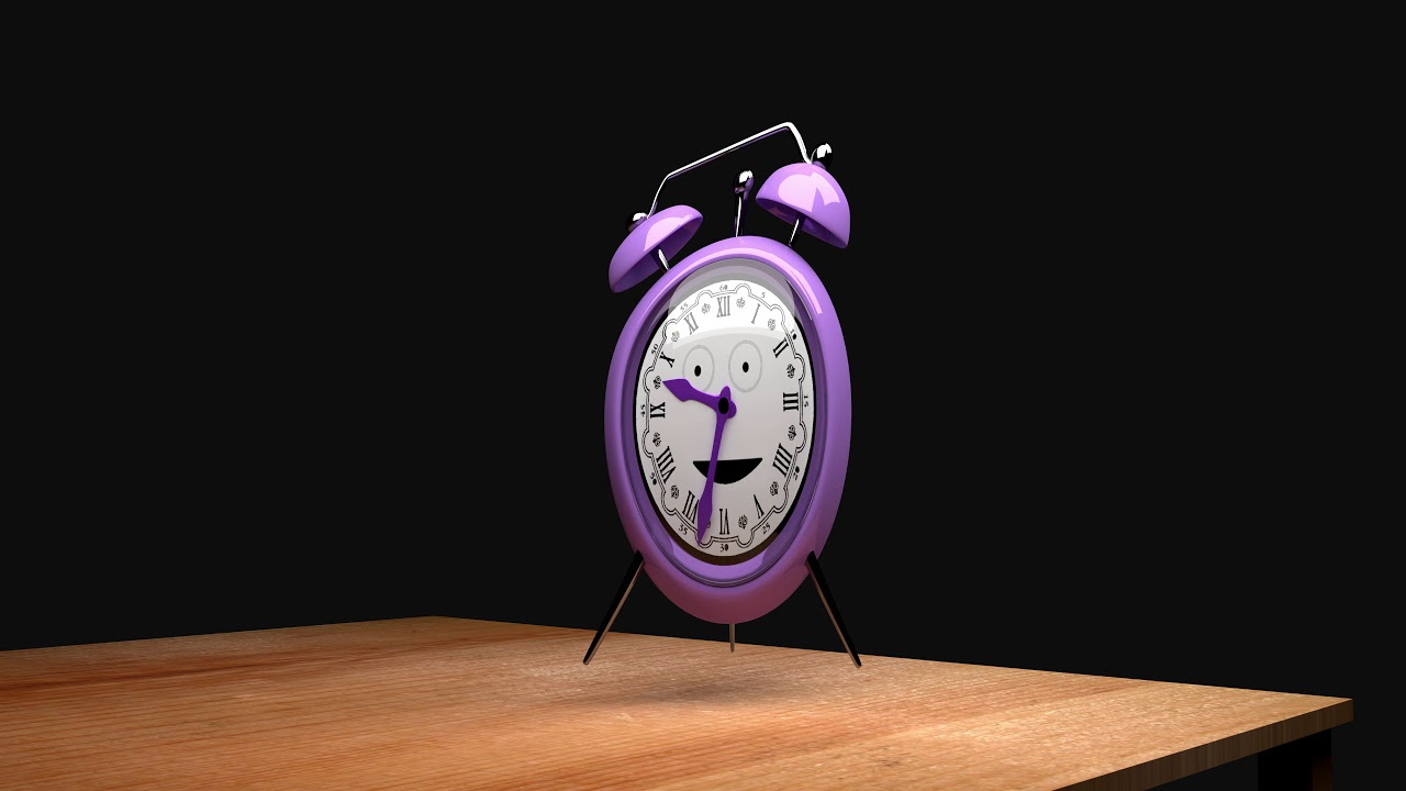 Funny alarm clock Réveil matin rigolo (Blender 2.79b) YouTube