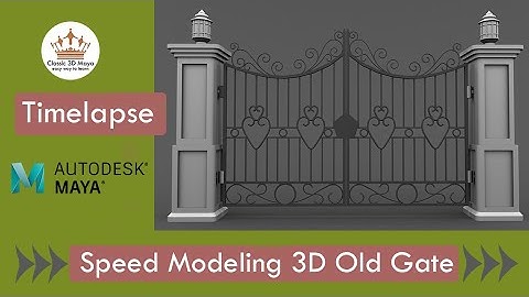 3D Timelapse Old Gate Design - Speed Modeling in Maya