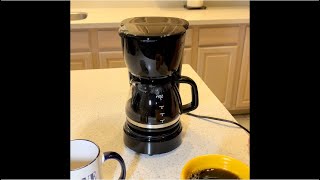 Mainstays 5 Cup Coffee Maker Demonstration #coffee #coffeemaker #mainstayscoffeemaker