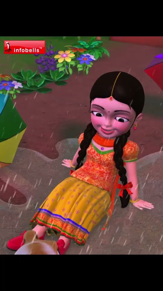 Pani barsa chham chham chham | Hindi Rhymes \u0026 Hindi Poems | Infobells #balgeet #hindirhymes
