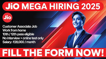 Reliance Jio Work From Home Job 2025 💥| 10th Pass Jobs | Online Jobs At Home | Reliance Jio WFH Job