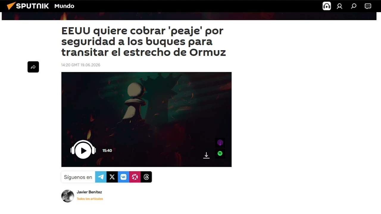 EEUU quiere cobrar 'peaje' por seguridad a los buques para transitar el estrecho de Ormuz
