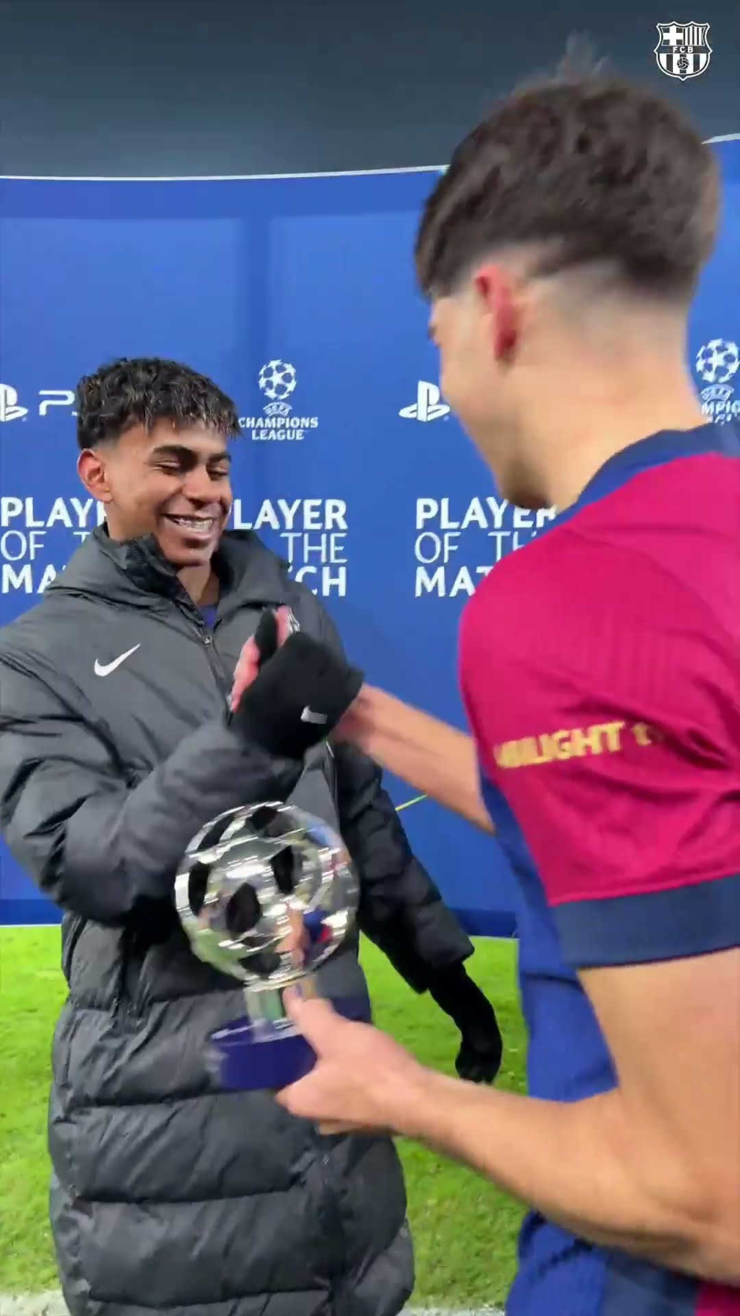 His first MVP ???#fcbarcelona #championsleague #shorts #lamineyamal