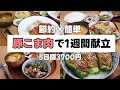 【4人家族の夜ご飯】豚こま肉メイン !5日間3700円台で栄養満点夕飯献立【簡単レシピ/2歳児2人/ワーママ/豚肉/食費月4万/食費節約術】