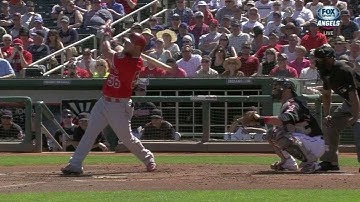 LAA@CLE: Calhoun hits two-run double to open scoring