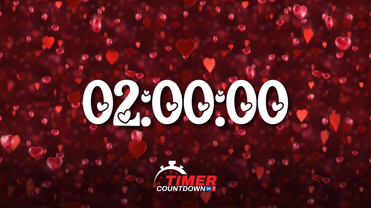 2-Hour Valentine's Countdown Timer | Romantic Ambiance with Relaxing ...