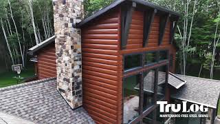 TruLog Project - Western Cedar Steel Log Siding in Wisconsin
