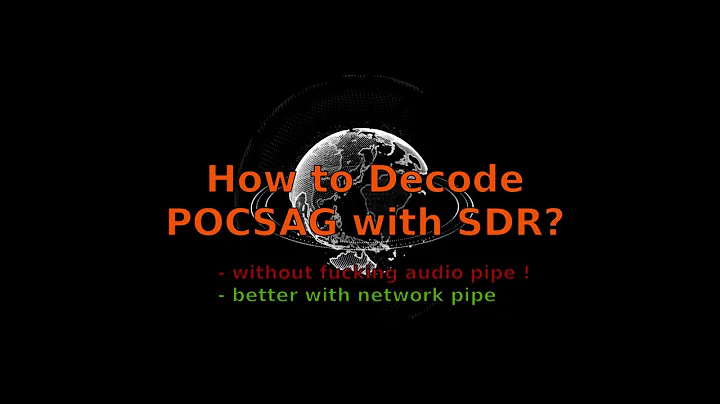 How to decode pocsag signal radio frequency without audio pipe