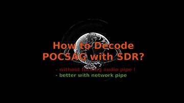 How to decode pocsag signal radio frequency without audio pipe