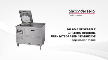 Salad and vegetable washing machine with integrated centrifuge - application video