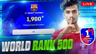 WORLD RANK 500 RANKPUSH WITH QC ❤️‍🔥 [ 4-1-2-3 ] Specialist #mobile #Konami #efootball2024 #rankpush