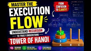 Understanding Recursion Execution Flow | The Secret to Solving Tower of Hanoi