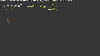 Finding the specific heat of an object