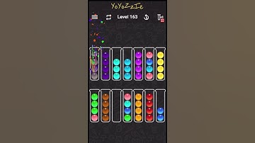 Ball Sort Color Water Puzzle Level 163 Walkthrough 🧪🔴🔵🟢, #shorts