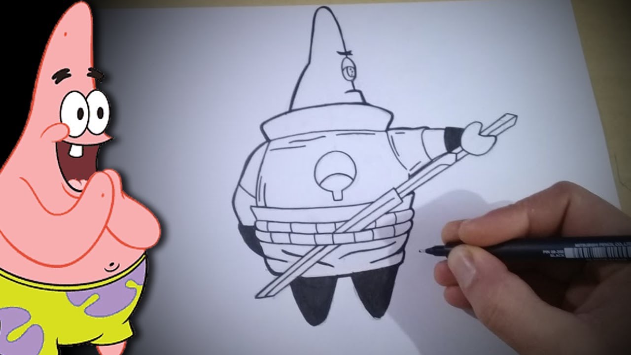 COMO DESENHAR o BOB ESPONJA da AKATSUKI passo a passo 