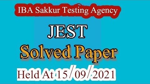 Today JEST Fully Solved Paper by IBA || Held at 15-09-2021 IBA Solved Paper p1 (@TEXTBOOKMCQSGMN )