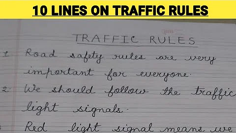 10 Lines On Traffic Rules In English/Road Safety Rules In English/Traffic Safety Rules/