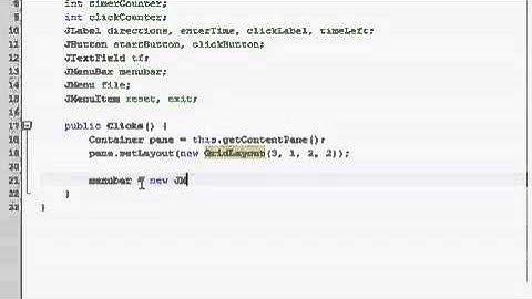 Java GUI Tutorial 31   Click counter and timer Part 1 of 4
