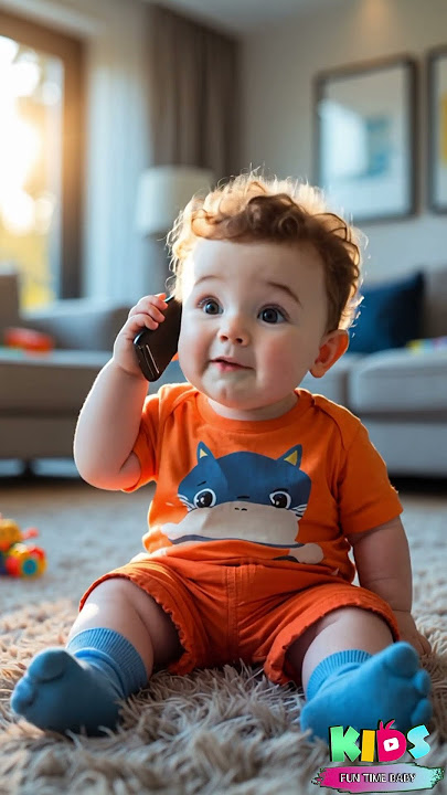 Baby Talking on Phone | Hello Kon? Papa Ghar Par Nahi Hai | Cute Baby Shorts