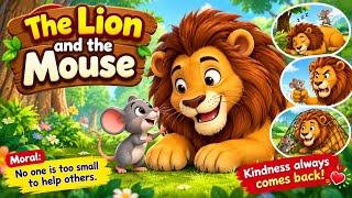 The Lion and the Mouse 🦁🐭 | Moral Story for Kids | Bedtime Story | Kids Cartoon