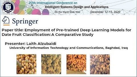 Deep Learning for Date  Fruit Classification, ISDA2020