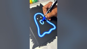DIY Halloween Ghost with Acrylic Marker👻  #diy #halloween #spookyseason #homedecor #halloweendecor