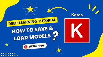 How to Save & Load Deep Learning Models with Keras & Tensorflow?
