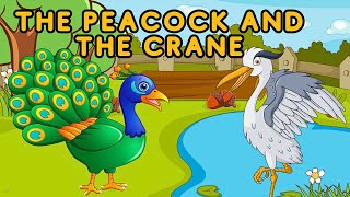 The Peacock and The Crane | Aesop's Fables | MORAL STORY FOR KIDS || KIDS LEARNING STORIES