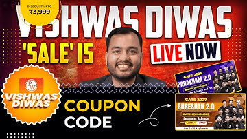 PW Parakram 2.0 GATE 2026 Batch Coupon Code | Physics Wallah GATE Coupon Code #gate #vishwasdiwas
