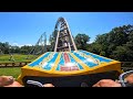 [4K] Fastest Multi-Launch Roller Coaster | Pantheon Coaster | Busch Gardens Williamsburg 2022