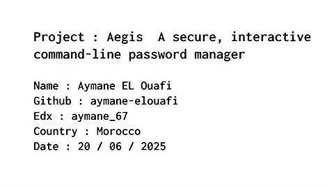 Aegis - A secure, interactive command-line password manager