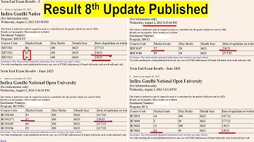 😍{Breaking News} IGNOU JUNE 2023 Exam Result 8th  Update Published (With Proof ) | Check Your Result