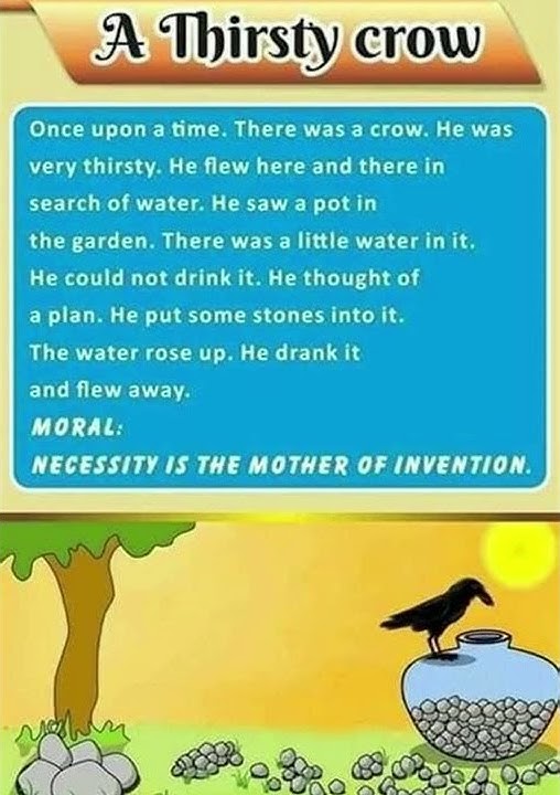 A thirsty crow || Short story || English