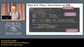 2023 LLVM Dev Mtg - Vectorisation in MLIR: Towards Scalable Vectors and Matrices