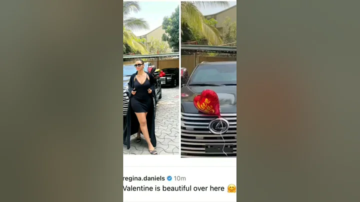 Regina Daniels, writes as she shows off a Lexus bulletproof SUV gift as valentine gift