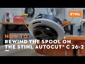 How to rewind the spool on the stihl autocut c 262  stihl tutorial