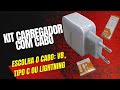 Carregador Duplo Usb Fast Charge 3.0 Carga Rápida Com Cabo