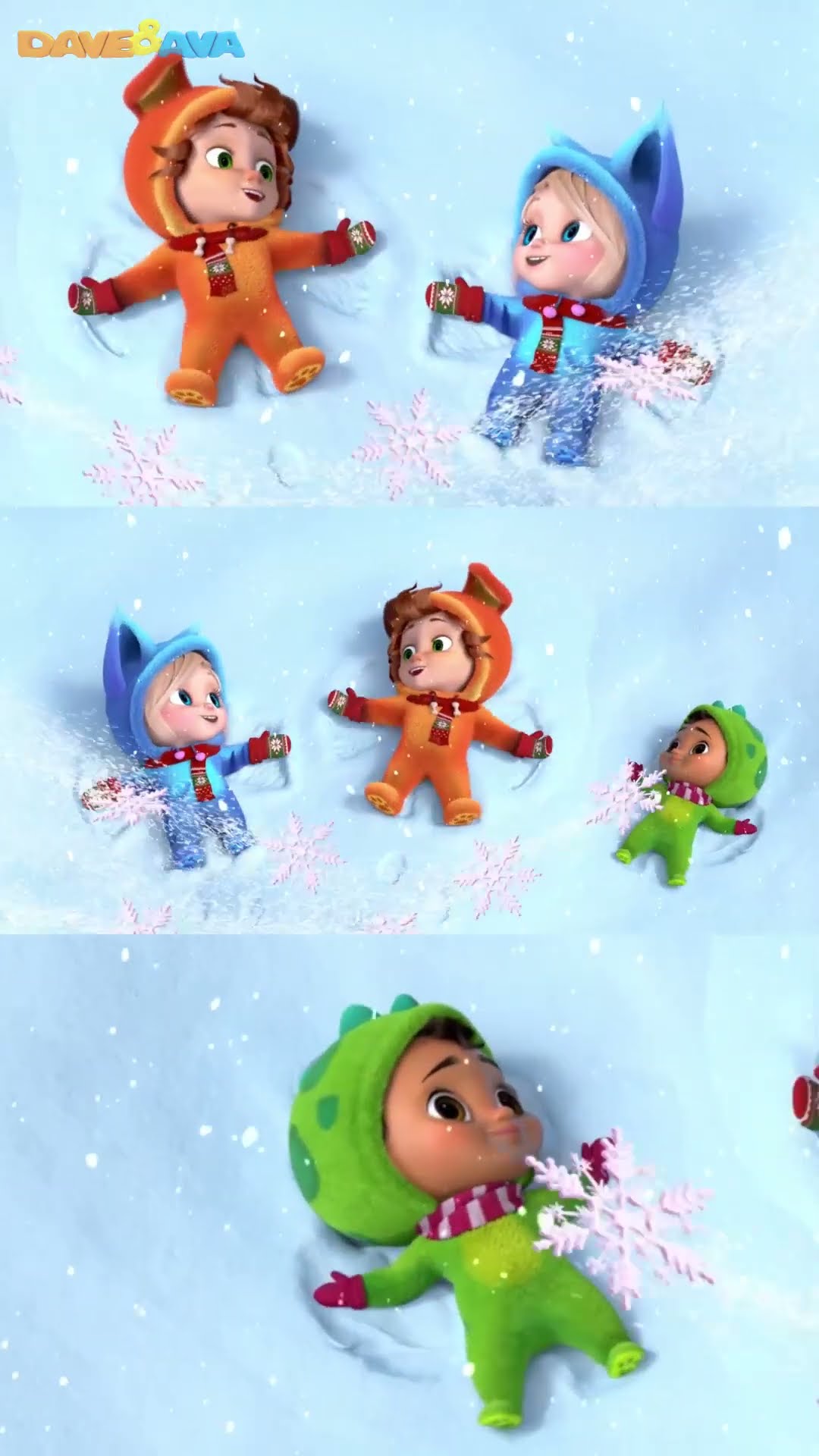 ❄️ Ten Little Snowflakes, On Christmas Day \u0026 More Christmas Songs | Dave and Ava Nursery Rhymes ❄️