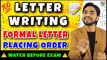 Letter Writing in English Trick | Letter on Placing Order | Letter Writing in Hindi/English/Format