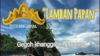 LAMBAN PAPAN (lirik) Lagu lampung || cipt: L. Komar