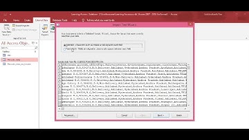 Video for Importing Text File in Access