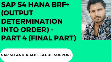 SAP S4 Hana BRF+ (Output determination into order) - Part 4 (Final part)