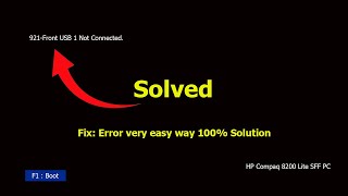 Fixed] 921- Front USB 1 Not Connected Error - YouTube