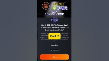 CEX Quiz Answers 6 DECEMBER |Part 2 #CEXIO #CryptoQuiz #CEXIOQuiz #CollectiveSuccess